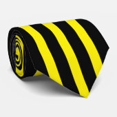 Classic Zwart en Geel Gestreepte Stijlvolle Stropd Stropdas (Opgerold)