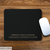 Classic Zwart en Goud Bedrijf Mousepad Muismat