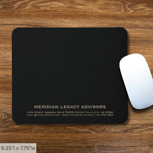 Classic Zwart en Goud Bedrijf Mousepad Muismat