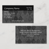 Classic Zwart Harlequin Visitekaartje (Voorkant / Achterkant)