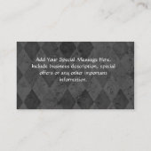 Classic Zwart Harlequin Visitekaartje (Achterkant)