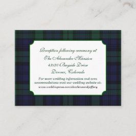 Classic Zwart Horloge Plaid Bruiloft Behuizing Kaa Informatiekaartje