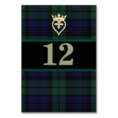 Classic Zwart Horloge Trouwtafel Nummer Kaart (Achterkant)