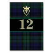 Classic Zwart Horloge Trouwtafel Nummer Kaart (Voorkant)