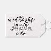 Classic Zwart Midnight Snack Bruiloft Dank u Cadeaulabel (Voorkant (Horizontaal))