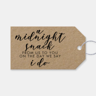 Classic Zwart Midnight Snack Bruiloft Dank u Cadeaulabel