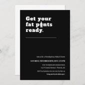 Classic Zwart Minimalistisch Grappig Thanksgiving  Kaart (Voorkant / Achterkant)