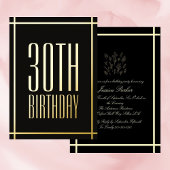 Classic Zwart Minimalistische Folie Uitnodiging