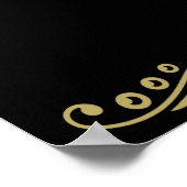 Classic Zwart Moslim Islamitisch Bruiloft Poster (Hoek)