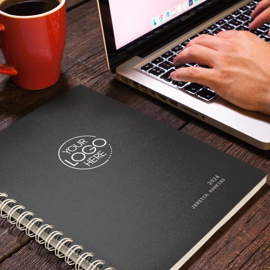 Classic Zwart Noir Modern Logo Weekly Planner