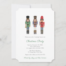 Classic Zwart Notenkraker Familie Feestdagen Party Kaart