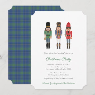 Classic Zwart Notenkraker Familie Feestdagen Party Kaart