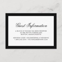 Classic Zwart Rand Bruiloft Accommodaties Kaart