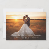 Classic Zwart Stropdas Foto QR Code Trouwwebsite Save The Date (Voorkant)