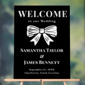 Classic Zwart Stropdas Wedding Entrance Board Acryl Bord (Neutraal)