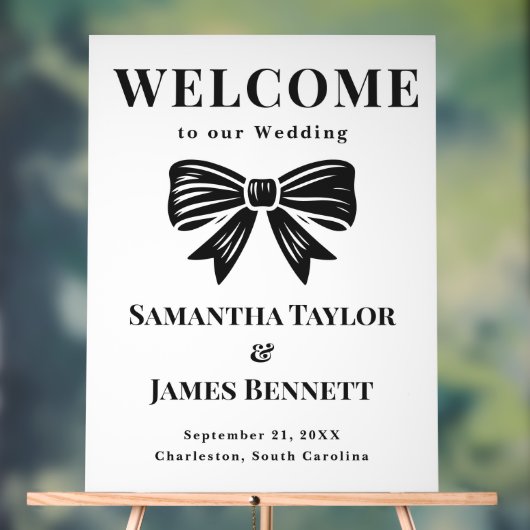 Classic Zwart Stropdas Wedding Entrance Board Acryl Bord (Neutraal)