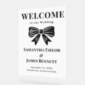 Classic Zwart Stropdas Wedding Entrance Board Acryl Bord (Hoek)