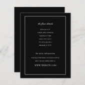 Classic Zwart Stropdas Zwart Wit Trouwen Kaart (Voorkant / Achterkant)