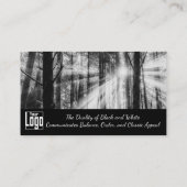 Classic Zwart & Wit Aangepast Afbeelding Landschap Visitekaartje (Achterkant)