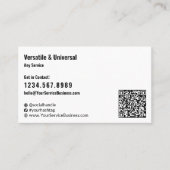 Classic Zwart & Wit Aangepast Afbeelding Landschap Visitekaartje (Voorkant)