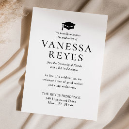 Classic Zwart-wit Afstuderen Aankondiging