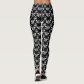 Classic Zwart & Wit Bijen Leggings (Achterkant)