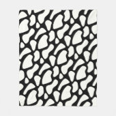 Classic Zwart-wit koe print Fleece Deken (Voorkant)