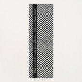 Classic Zwart Wit Tegels Patroon Tagline Yogamat (Voorkant)