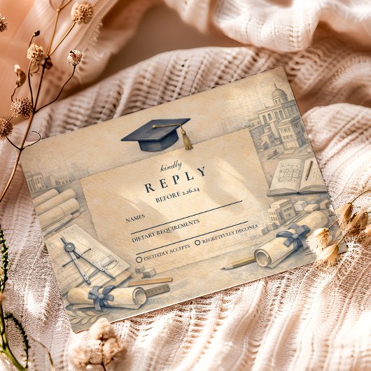 Classical Architecture Graduatio RSVP Kaartje