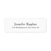 Classical Black & White Minimalist Professional Etiket (Voorkant)