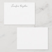 Classical Black & White Minimalist Professional Notitiekaartje (Voorkant / Achterkant)