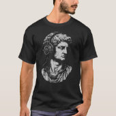 Classical Bust with steampunk Headphones T-shirt (Voorkant)