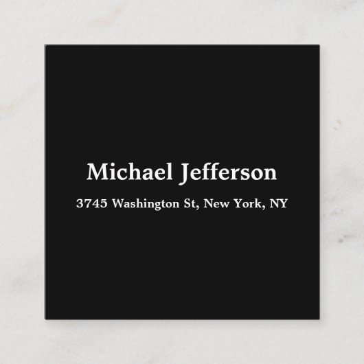 Classical Creative Trendy Black & White Informatiekaartje (Voorkant)