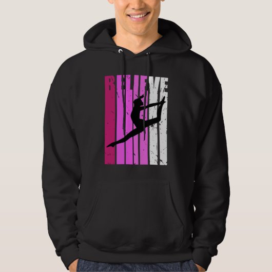 Classical Dance Pink Team Fan Believe Motivational Hoodie (Voorkant)