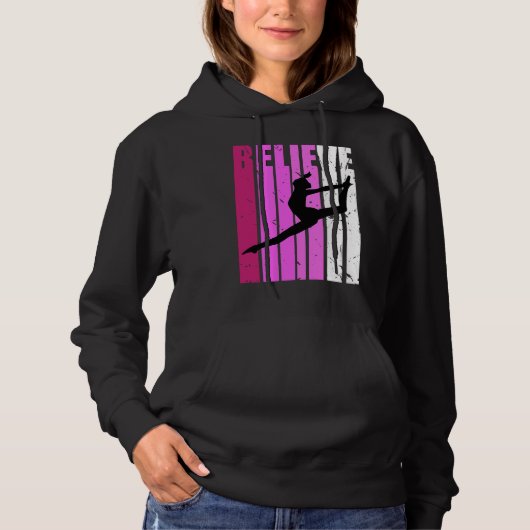 Classical Dance Pink Team Fan Believe Motivational Hoodie (Voorkant)