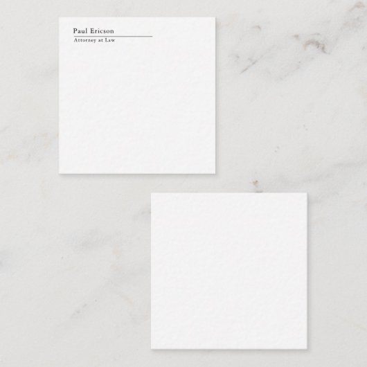 Classical Elegant Plain Professional Notitiekaartje (Voorkant / Achterkant)