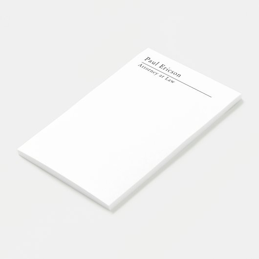 Classical Elegant Plain Professional Post-it® Notes (Schuin)