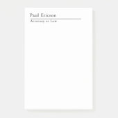 Classical Elegant Plain Professional Post-it® Notes (Voorkant)