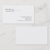 Classical Elegant Plain Professional Visitekaartje (Voorkant / Achterkant)