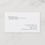 Classical Elegant Plain Professional Visitekaartje (Voorkant)