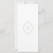 Classical Floral Crest Wedding Dinner Menu Kaart (Achterkant)