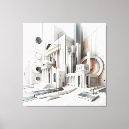 Classical Fusion Architecture Canvas Afdruk