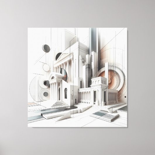 Classical Fusion Architecture Canvas Afdruk (Voorkant)