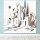 Classical Fusion Architecture Canvas Afdruk (Insitu (Houten vloer))
