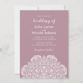 Classical Geometric Mandala Pattern Wedding Kaart (Voorkant)