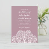 Classical Geometric Mandala Pattern Wedding Kaart (Staand voorkant)