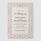 Classical Geometric Mandala Pattern Wedding Vellum Uitnodigingen (Voorkant)