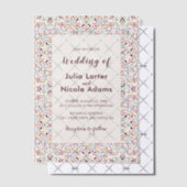 Classical Geometric Mandala Pattern Wedding Vellum Uitnodigingen (Offset (Uitnodiging))