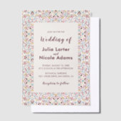 Classical Geometric Mandala Pattern Wedding Vellum Uitnodigingen (Offset)