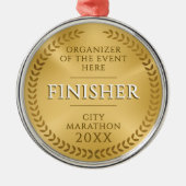 Classical Gold Lawrel Finisher Sport Race Medal Metalen Ornament (Voorkant)